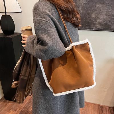Matte Single Shoulder Bag for Women Winter New Korean Large Capacity Casual Retro Versatile Shopping Bags