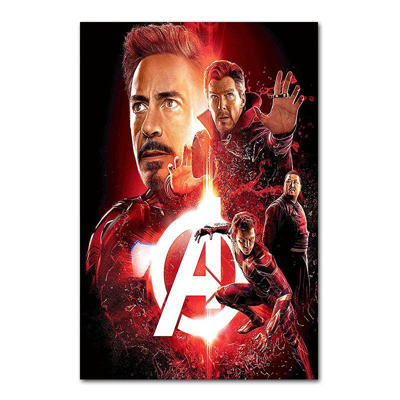 Luxurious Silk Cloth Marvel Hero Poster For Bedroom And Study Decor