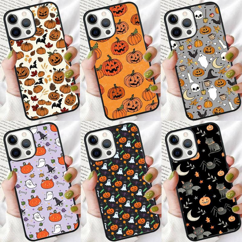 Halloween Pumpkin Horror Phone Case For iPhone 17 Air 16 pro max 15 14 plus 12 13 Soft Bumper Shell Cover coque