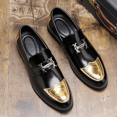 Vintage Men Buckle Loafers Shoes Bright Leather Comfortable Dress Wedding Fashion Party Shoe Mens Business Oxfords Slip-On Flats