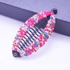 Fashion Lady Floral Print Banana Fish Shape Hairpin Hair Clip Headwear Accessory