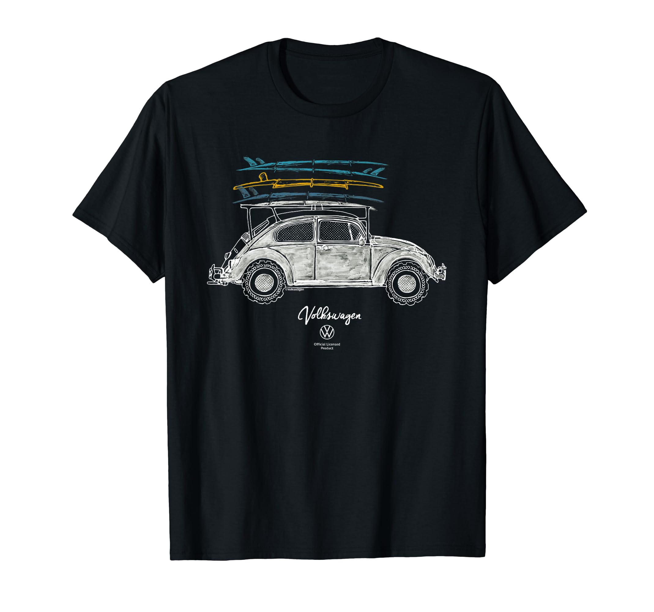 

Volkswagen Beetle Surfboard Roof Rack T-Shirt