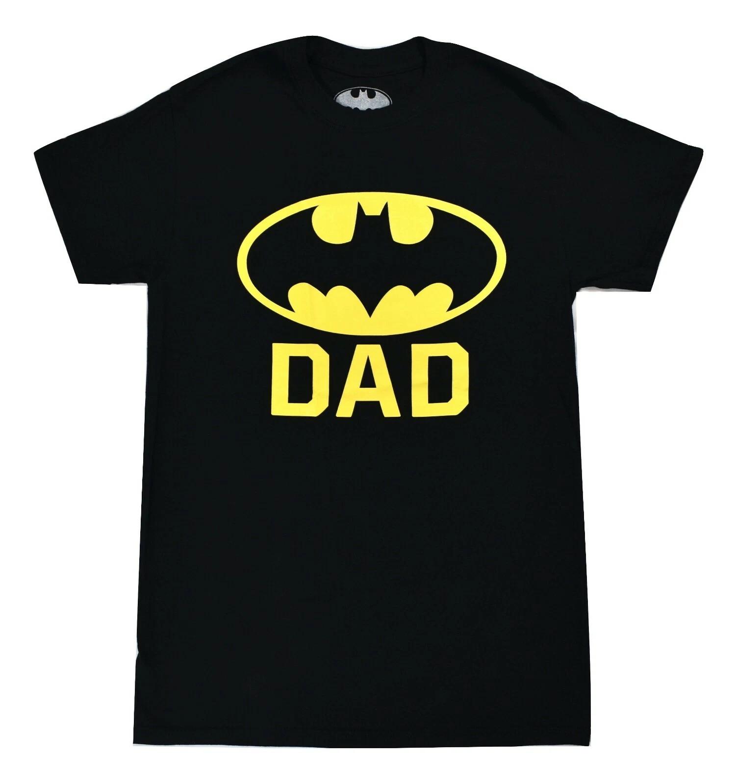DC Comics Mens Batman Dad Graphic Black Shirt New Small 3XL