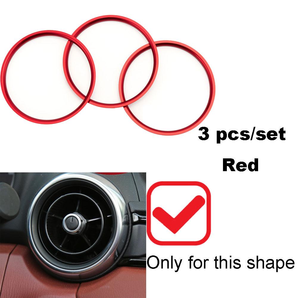 Car Accessories Car AC Air Outlet Conditioning Cover Ring Vent Decoration Trim for Mazda MX5 Mazda 2 CX3 MX-5 RF