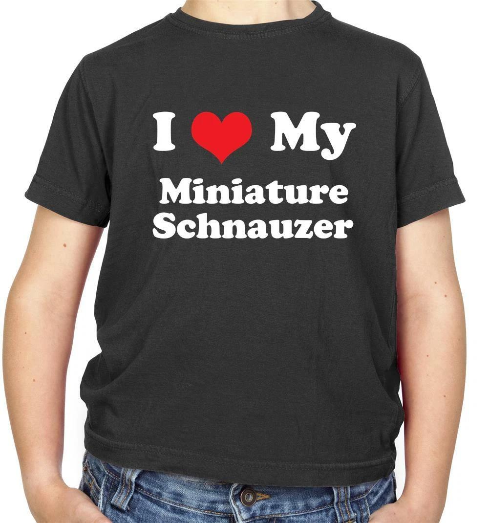 

I Love My Miniature Schnauzer Kids T-Shirt - Dog - Puppy - Dogs- Animal - Canine 130