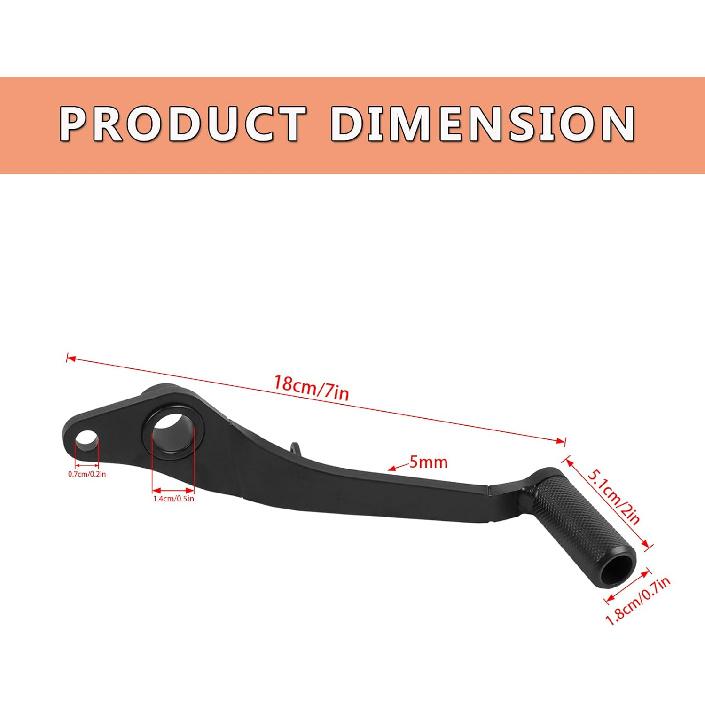 Motorcycle Brake Pedal Foot Lever Replacement for Honda CBR650 2014-2024 CB650R 2019-2024 Brake Lever Pedal (Black)