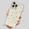 Green Heart-shaped Phone Case Suitable for iPhone 17 16 1514 13 12 11Pro/Max/Plus Anti Drop Transparent Back Cover