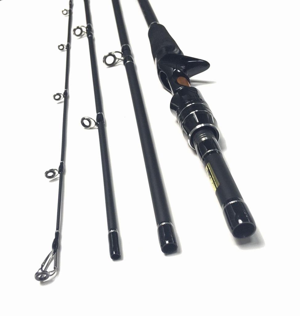 EVA 7ft Baitcasting Rod, 4-Piece (M) 7ft Baitcasting Rod, Lure, Bass Rod, Medium Travel Rod, Rockfish, Trout Rod, Sea Bass
