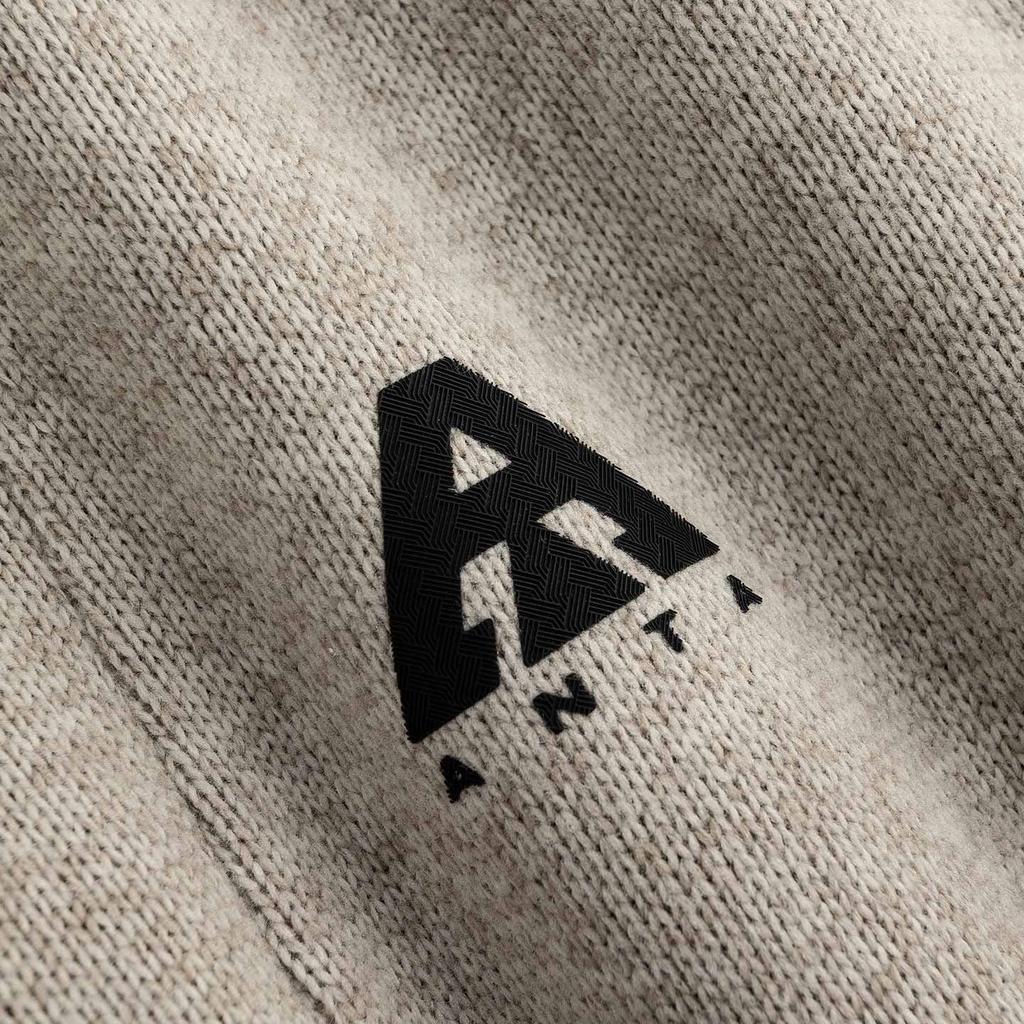 Anta Outdoors Knitted Sports Jacket Winter 2025 Men Jacket Gray Flower-Gray 952546712-3