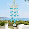 Faux Crystal Suncatcher Wind Chimes for Outside, Prisms Window Hanging Rainbow Maker for Garden Home Indoor Outdoor Decor