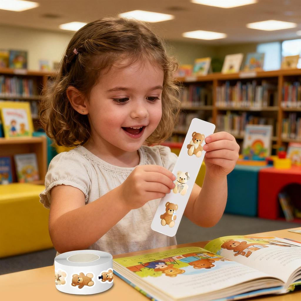 Cute Bear Stickers Long Lasting No Fading Decals Cute Cartoon Stickers For Kids Family Friends Indoor Outdoor Fridge Planner