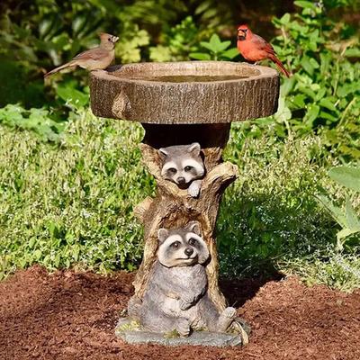 Hedgehog Bird Feeder Statue 3D Printing Technology Yard Sculpture Resin Outdoor Statue
