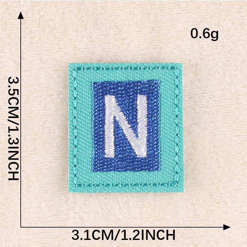 Duoku English Alphabet Cloth Sticker Computer Embroidery Label Small Patch Clothing Textile Accessories Embroidery Sticker