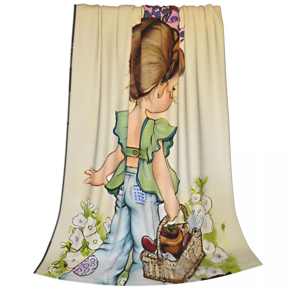 Sarah Kay With Cat Knitted Blankets Flannel Ultra-Soft Throw Blanket for Bed Bedspread