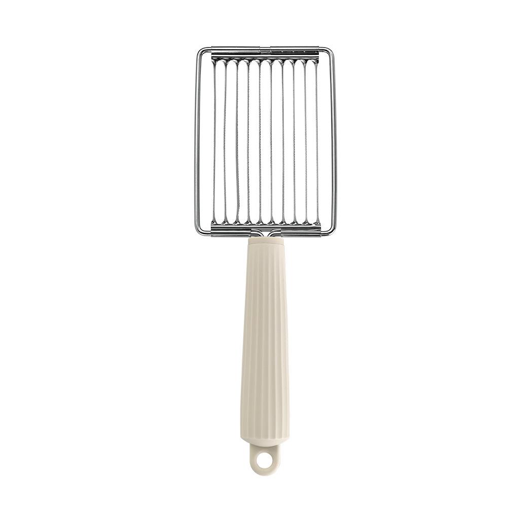 

Silicone Handle Stainless Steel Slicer for Cheese, Meat, Potato, Radish, and Sausage