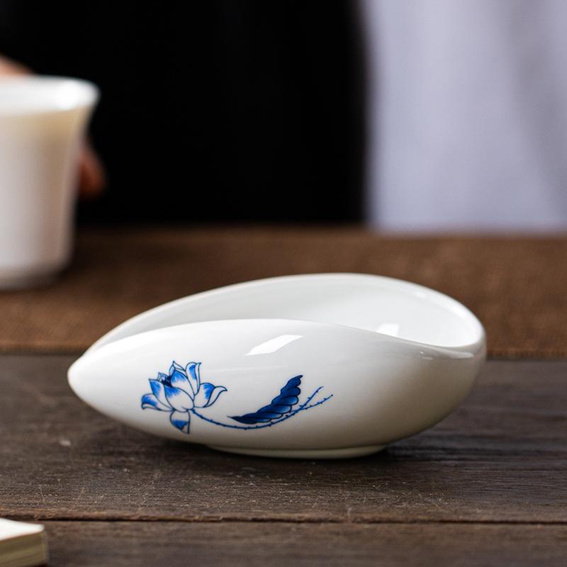 Ceramic Teaspoons Kung Fu Tea Set Accessories Tray Ornaments Retro White Porcelain Celadon Tea Spoon Shovel
