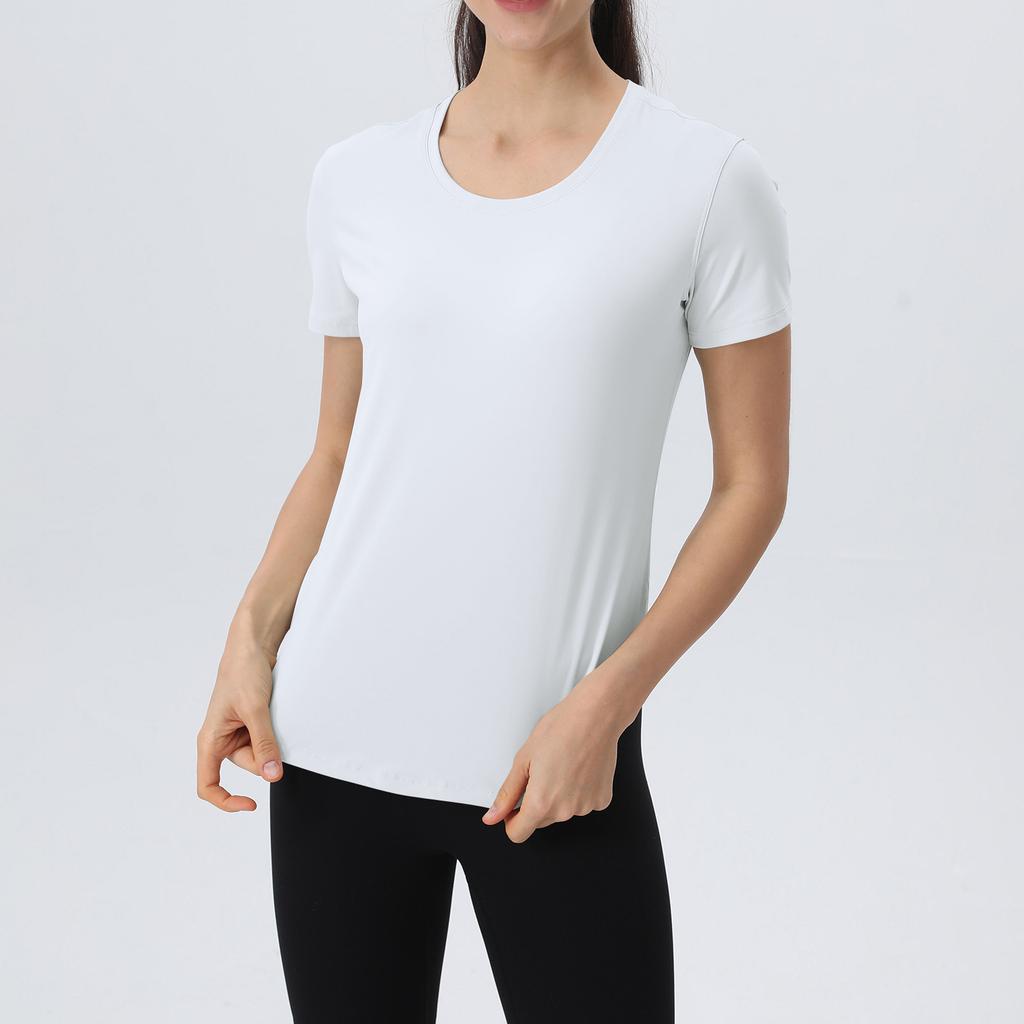 Workout Tank Tops Yoga Open Back Shirts Loose Fit Athletic Sports Sleeved Top