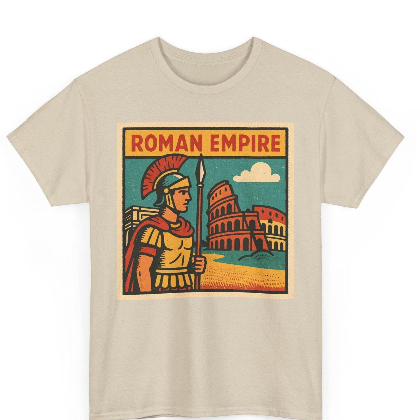 Retro Roman Empire T-Shirt: Gladiator & Caesar Pop Art S