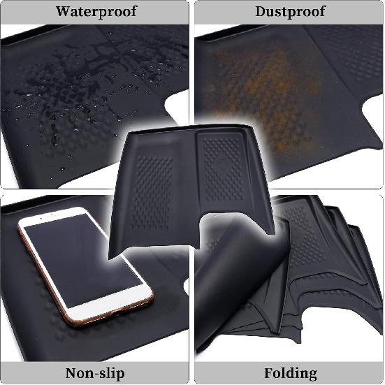 Wireless Charging Anti-Slip Mat Fit For 2024 2025 2026 Toyota Grand Highlander, Silicone Waterproof & Stain-Resistant Car Center Console Phone
