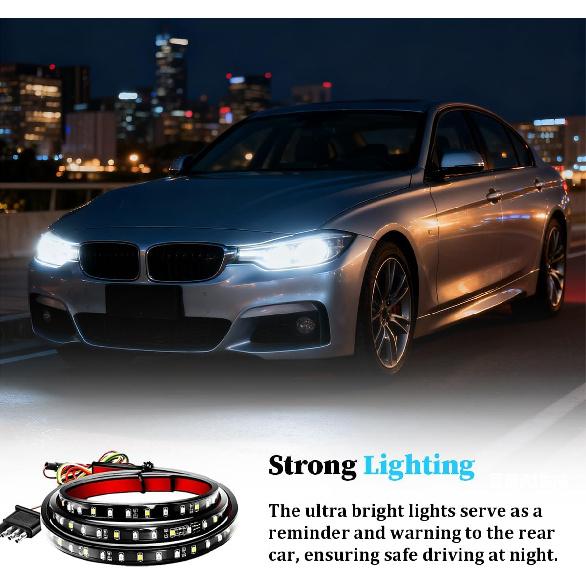 48" Truck Tailgate Light Strip, 72 LED 4 Function Vihicle Single Row Brake Running Turn Signal Light Rear Lighting Bar, Pickup Tail Strip Reverse