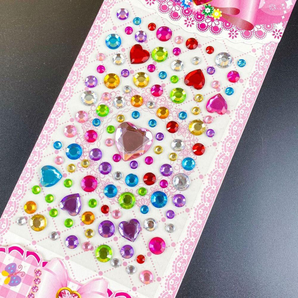 DIY Mobile Phone 3D Gem Stickers Scrapbooking Crystal Rhinestone Sticker  Children Toy
