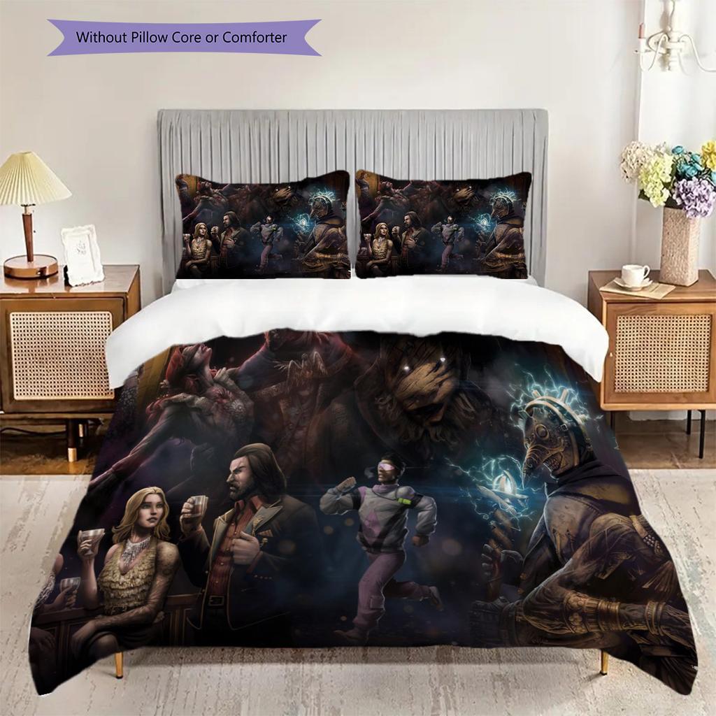 Chainsaw Horror Bedding (1 * duvet cover + 2 * pillowcase, without core) 2D Flat Soft and comfortable Bedding set Christmas birthday gift