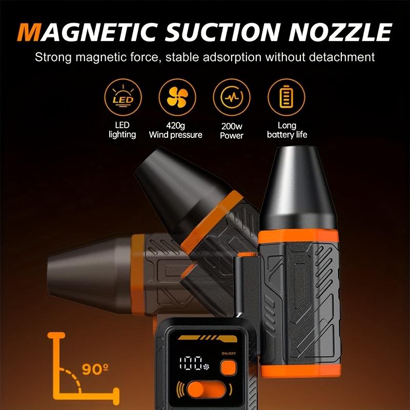 Powerful Turbo Jet Fan, Cordless Dust Blower with LED Display and BatteryIndicator. Strong Airflow Brushless Motor,8000mAh Large