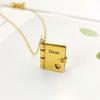 Gold Color Book Necklace Openable Chapter Book Necklace  Jewelry Accessories
