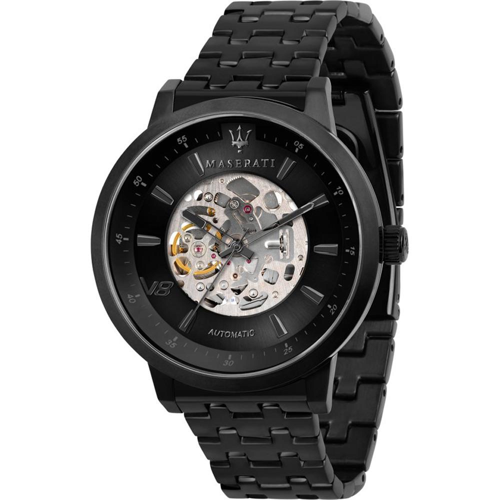 

Maserati Granturismo Black Metal Strap Men s Automatic Skeleton Watch R8823134003 чорний