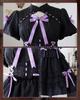JIURUN Lolita Gothic Lolita Dress with 3D Panel Anime Bow Tie Plus Mori Sweet Gothic Cute Lady and Size One-Piece Pattern, Ruffles, Joints, Cosplay,