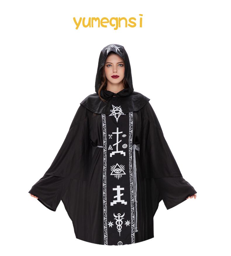 Unisex Zauberer- & Hexenkostüm Robe - Halloween Zauberer- & Vampir-Outfit