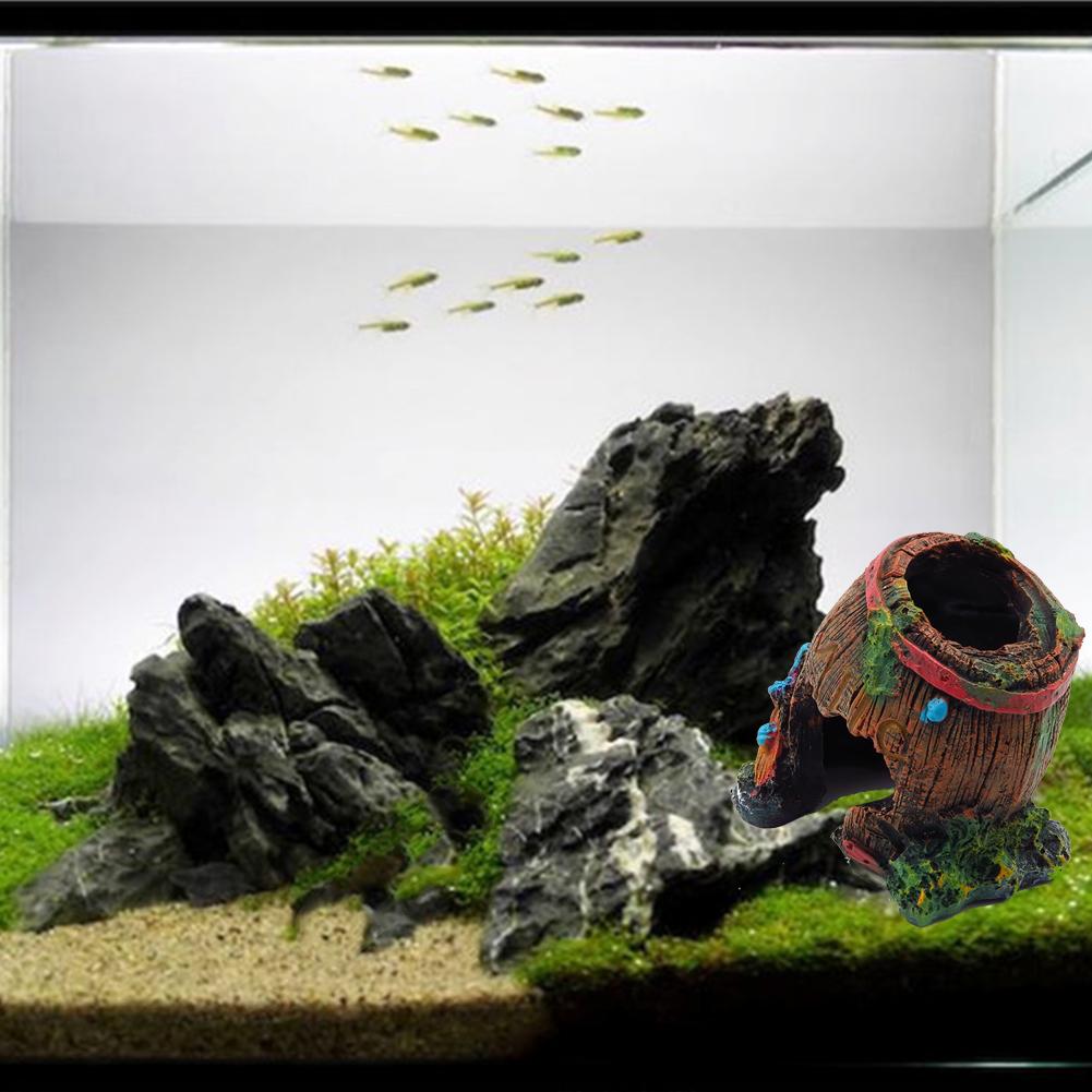 Resin Reptile  Shelter Aquarium Equipment Accessorie Glass Fish Tank Landscaping Decoration