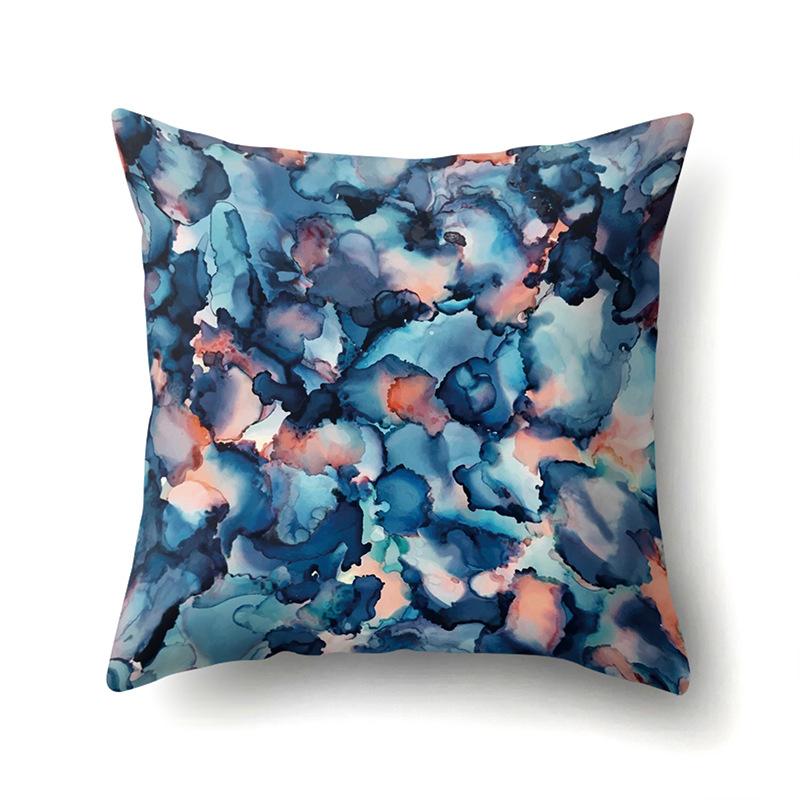 Nordic Modern Abstract Ins Style Polyester Pillow Case Car Decoration Home Printed Waist Cushion Pillow Case