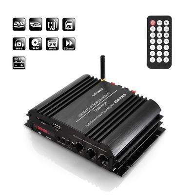 LP-269S Bluetooth Car Amplifier Digital Player HIFI Stereo Audio Power 2CH 45W Home Multimedia Support SD USB FM MP3 DVD CD