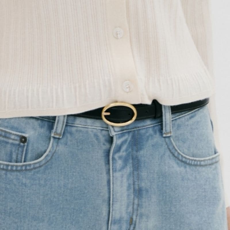 

Классический кожаный ремень DEPOUND (20мм) - черный black