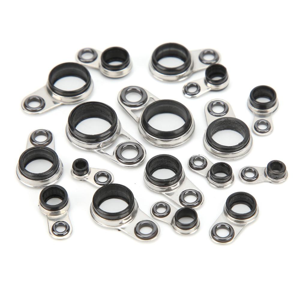 37PCS Ceramic Rings Fishing Rod Guides Multiple Sizes Fishing Rod Eyes Ring Top Tip Ring  Rod Repair