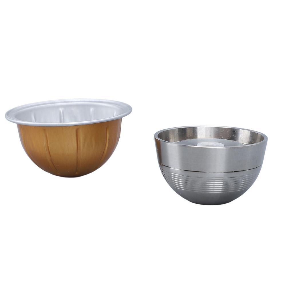 Reusable Coffee Capsule Stainless Steel Easy to Clean Long Lifespan Refillable Coffee Pods for