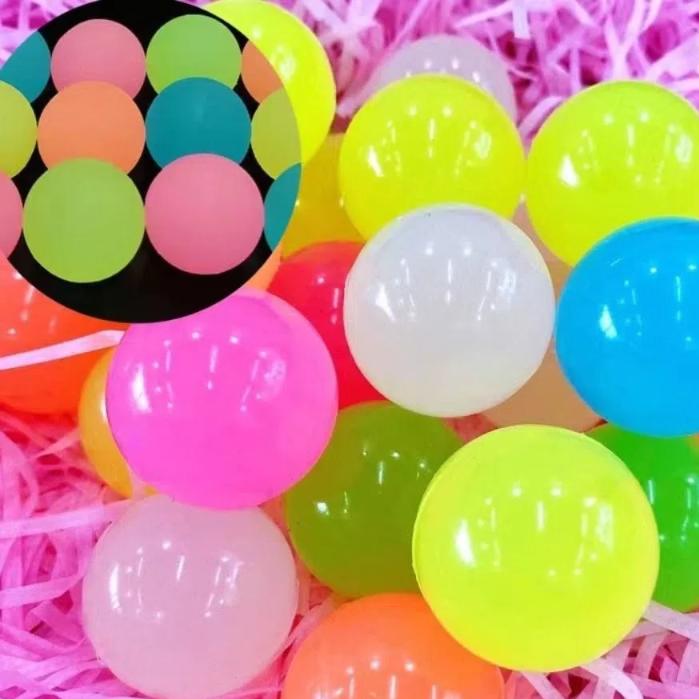 10pcs/set Stretchy Eyeballs Halloween Bouncy Balls Scary Luminous Bouncy Balls Bouncy Eyeball  Gifts