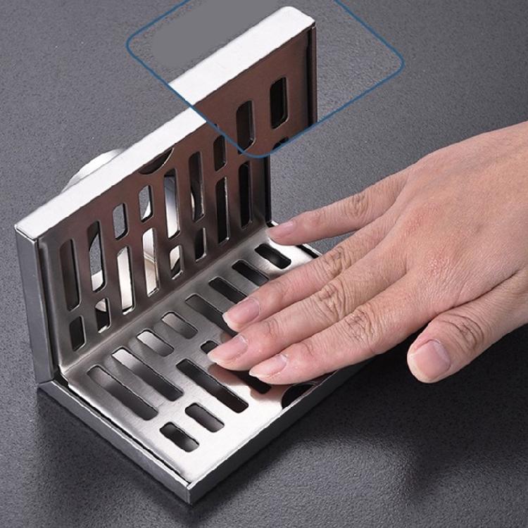 Anti-wear L Shape Stainless Steel Bathroom Tile Insert Floor Drainer Square