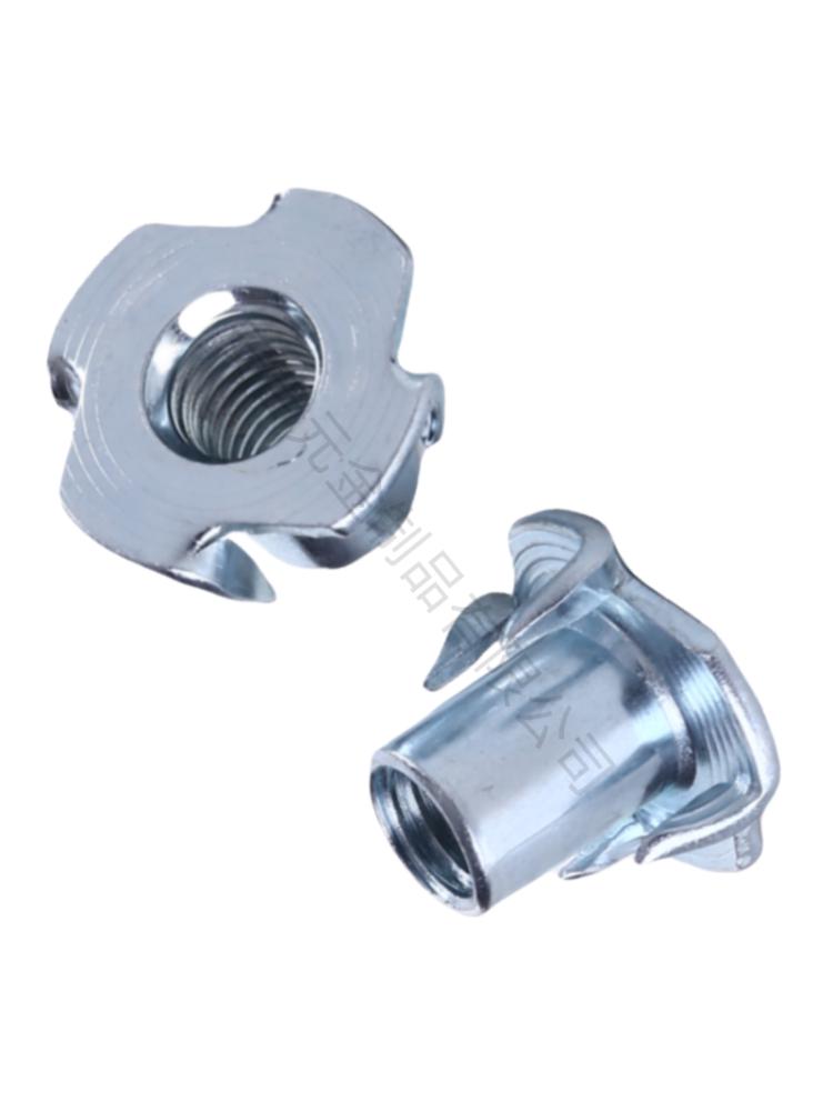 M8 Four-Prong Nut Furniture Screw with Pre-Embedded Thick Prong Locking Bolt