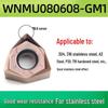 90° Double-Sided Hexagonal WNMU080608 Cutting Inserts for Cross-Border Fast Feed Milling Cutter