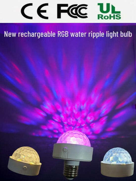 

Беспроводной RGB магнитный настенный/настольный светильник с питанием от аккумулятора, пультом дистанционного управления и аварийной лампочкой New RGB Ripple Bulb + Remote 2000mAh