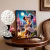 Disney Pearl Painting Minnie Moonlight Castle Bouquet Creative Art 5D Pearl Embroidery Cross Stitch Kit Handmade DIY Home and Room Decor Gift