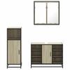 3 piece bathroom furniture set in Sonoma oak melamine faced board