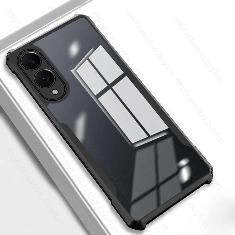 

Transparent Acrylic Shockproof Armor Case For Samsung Galaxy S25 Edge 5G TPU Soft Frame Protect Fundas Sumsung S25Edge S 25Edge For Samsung S25 Edge