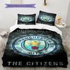 Cool MCFC Prints Bedding Quilt Set Quilt Cover Pillowcase Home Decoration Birthday Gift (1 * Duvet Cover + 2 * Pillowcase, Without Core)