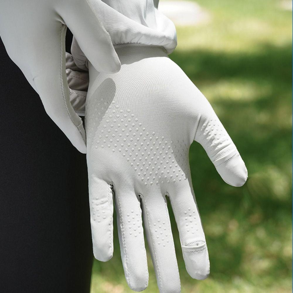 Flip-finger Ice Silk Sleeves Gloves UV Insulation Cycling Gloves Cute Sunscreen Sleeve  Summer