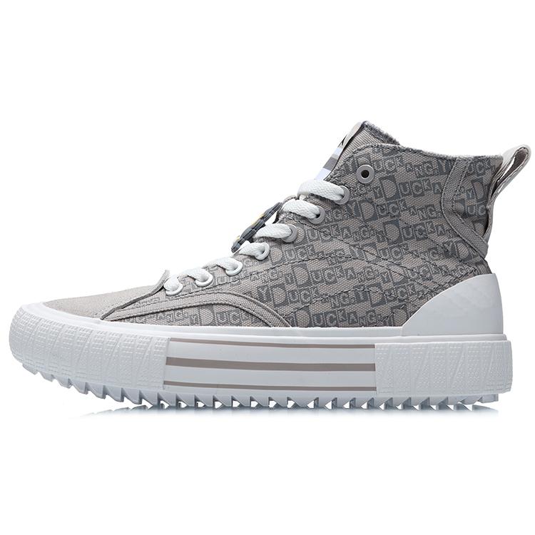 

LiNing Slip Resistant, Abrasion Resistant, Quick Dry, Balance, Lightweight High top Skateboard Shoes Women s Frost Gray AGCR180-1 38