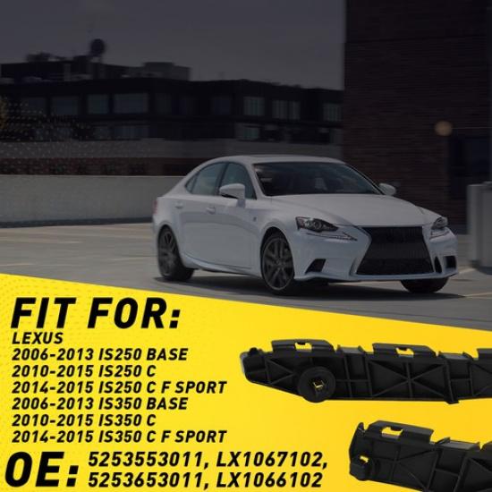 Front Bumper Retainer Bracket Left+Right Fit For 2006-2015 Lexus IS250/IS350