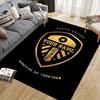 Custom Name,Leeds United Home Sofa Decoration for Living Room & Bedroom, Non‑Slip Play Flannel Floor Mat for Game Room